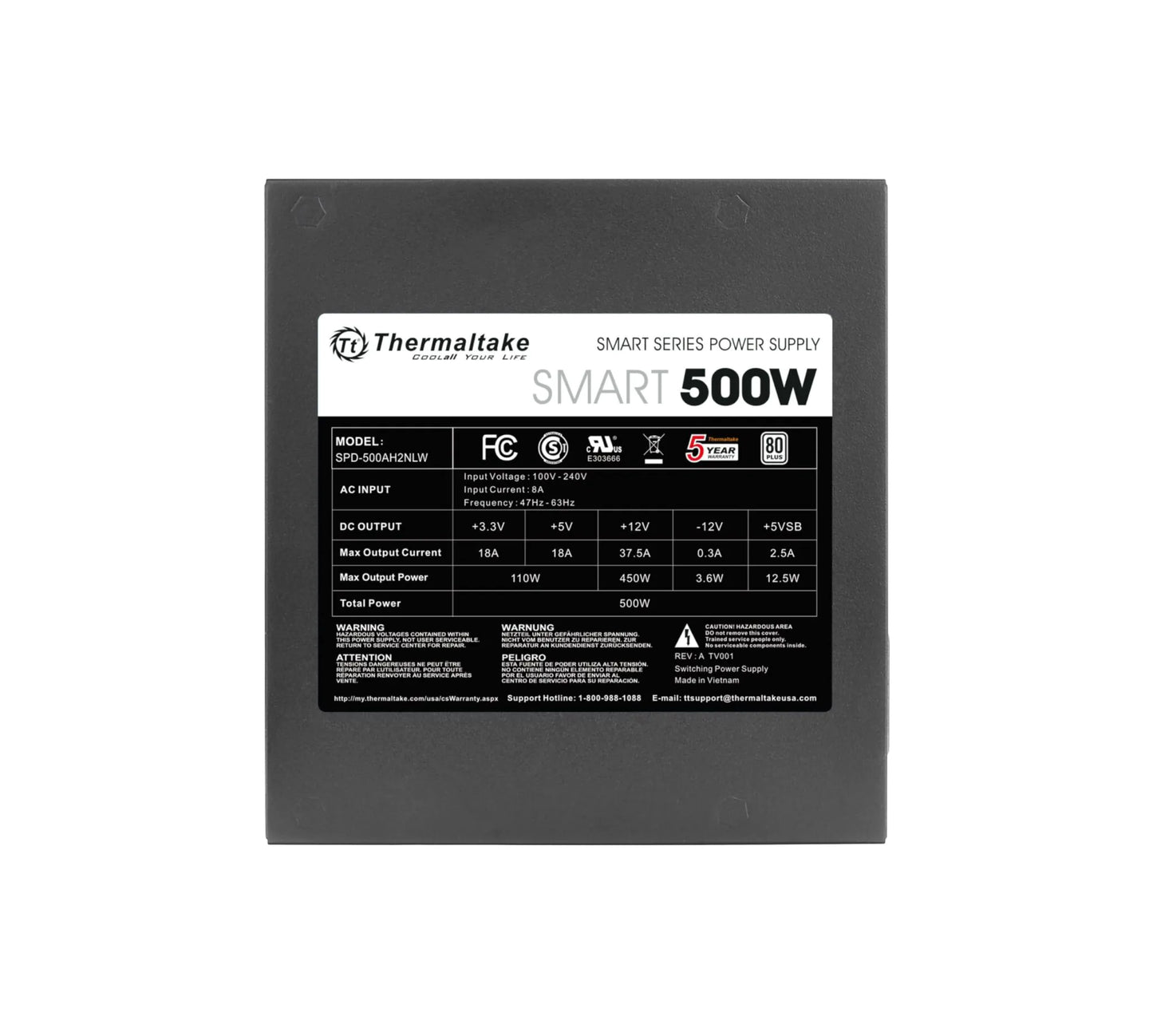 Thermaltake Smart 500W 80+ PSU